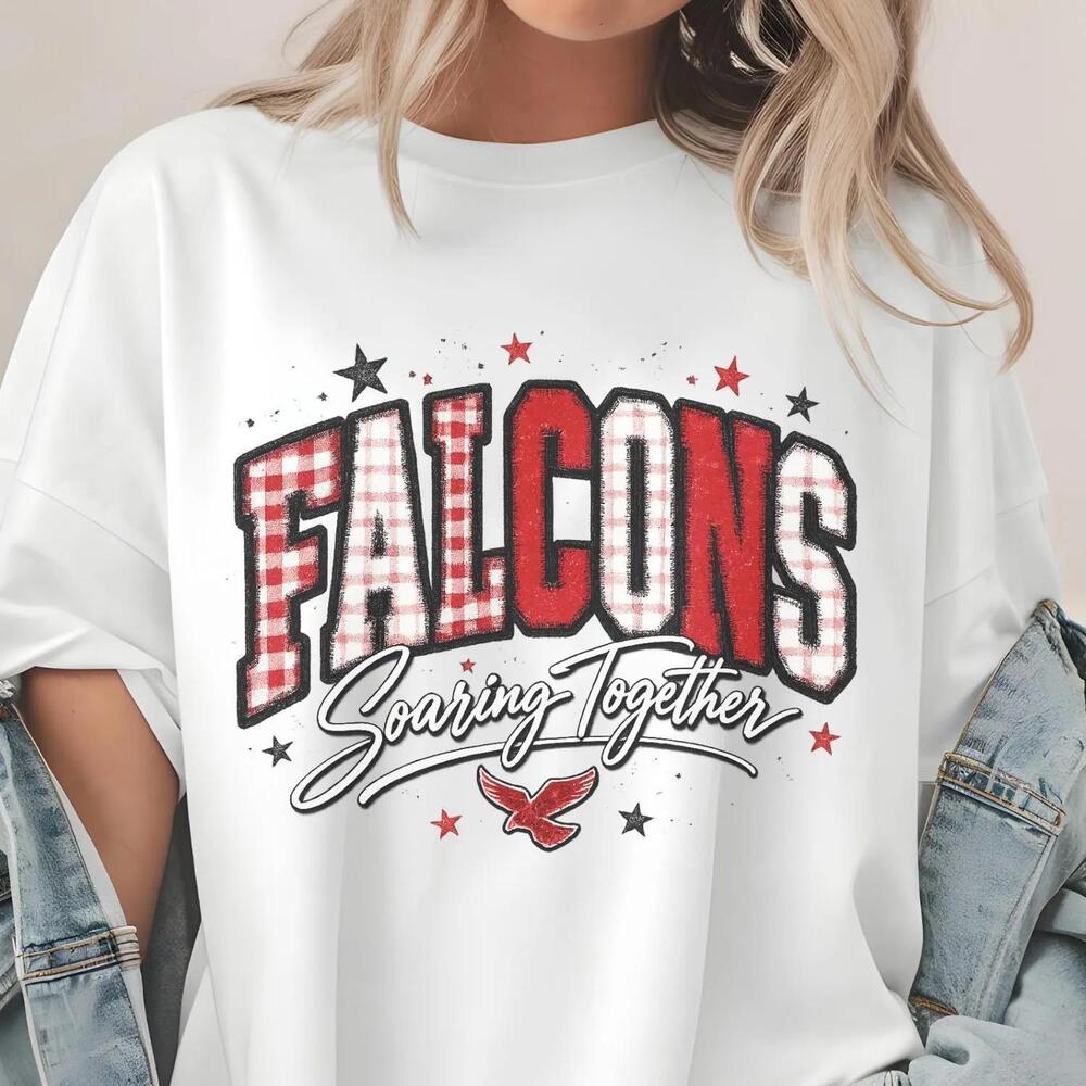Falcons Soaring Together Shirt, Buffalo Check School Spirit Shirt